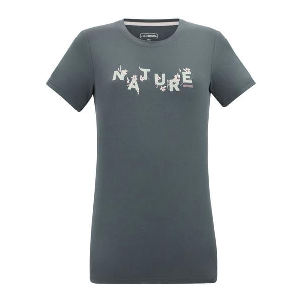 Regatta Womens/Ladies Fingal Flowers Stretch T-Shirt - Storm Grey