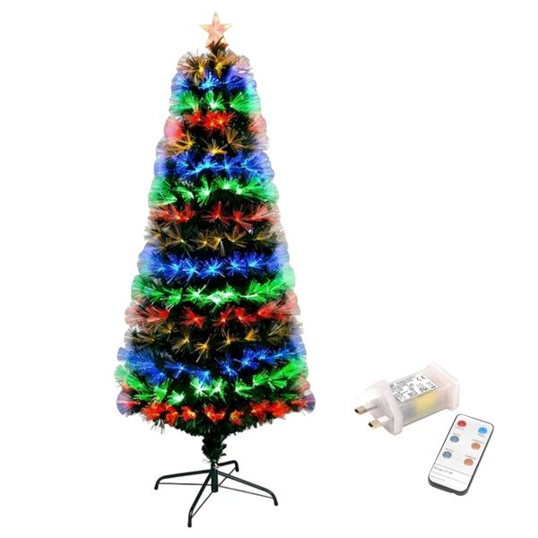 2ft to 7ft LED Fibre Optic Christmas Tree with Remote Control, Light Modes and Timer image 1