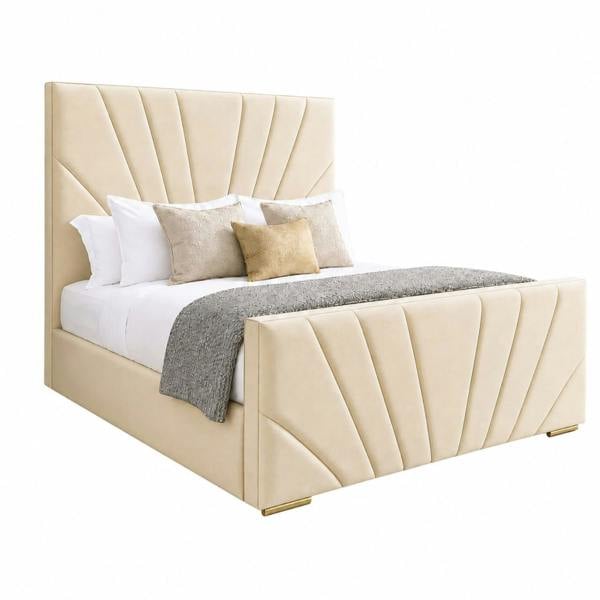 Paradise Beds Novelle Upholstered Bed Frame with Matching Headboard and Footboard