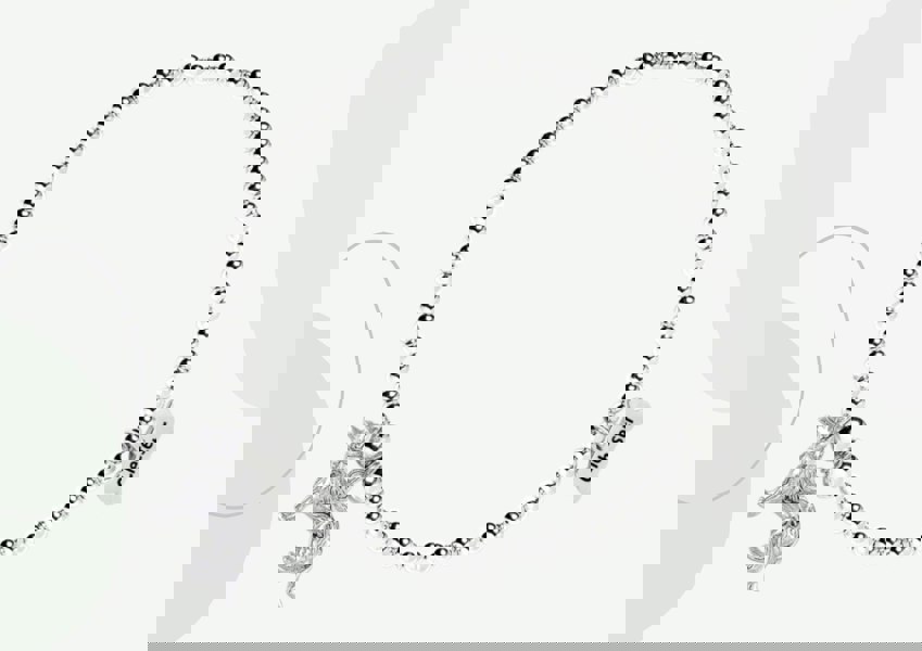 German Shepherd Silver Ball Bead Bracelet - Personalised - MYLEE London