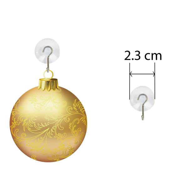 23mm Clear Suction Cup Metal Hooks, Pack of 12, Reusable Hold for Glass, Tiles and Mirrors image 9