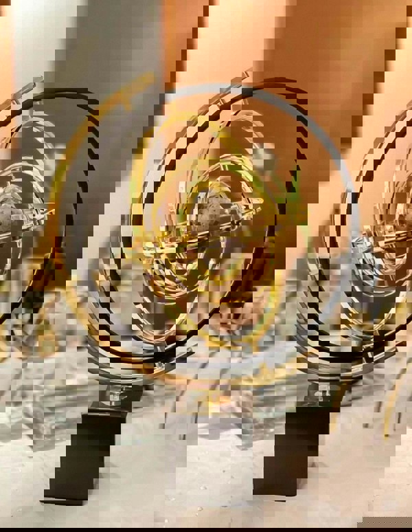 ANYHOUZ 31cm Tree Snowflake Tabletop Home Decor Modern Art Living Room Display House Decorative Crafts Metal Ornaments with Marble Base