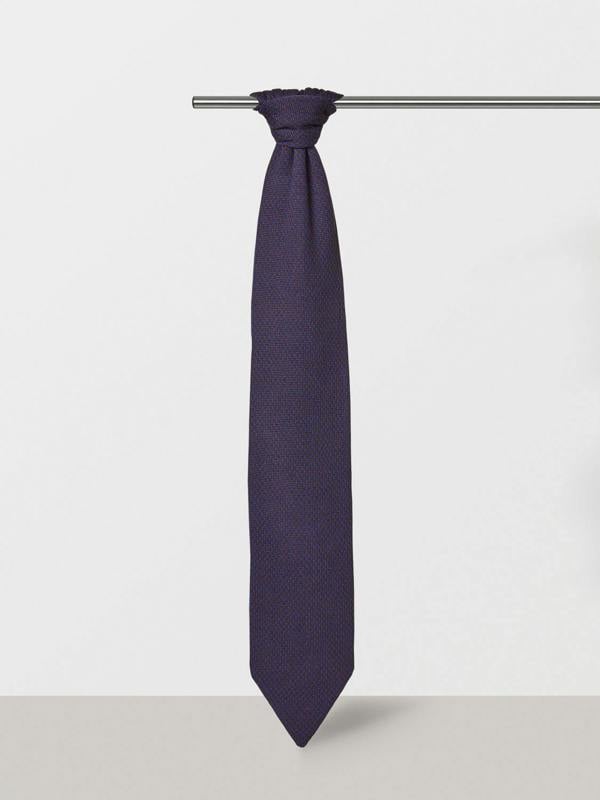Serran London Navy-Brown Merino Scarf