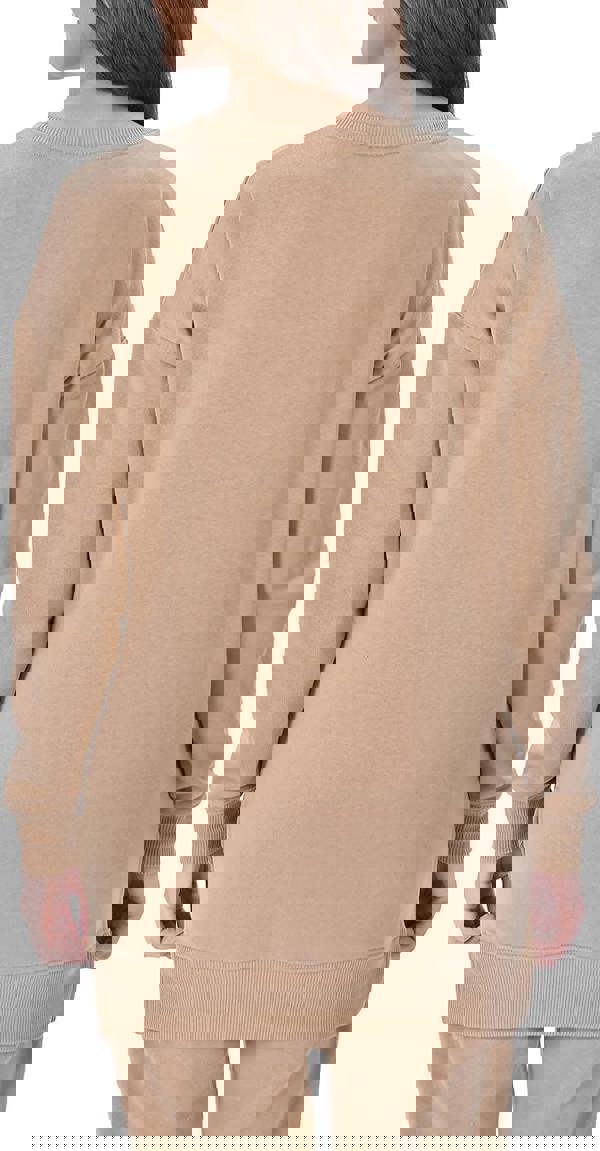 Smart Living Women's Casual Polycotton Crew Neck Sweatshirt - Toffee