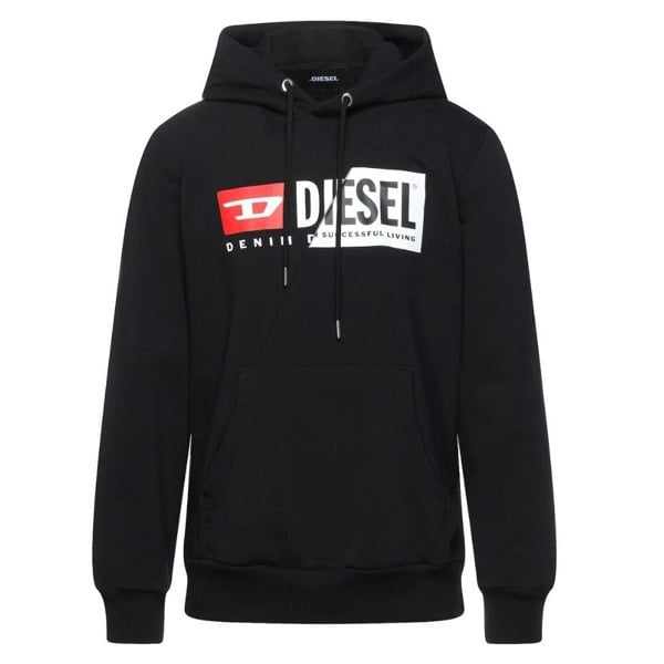 Diesel Cut Logo Black Hoodie