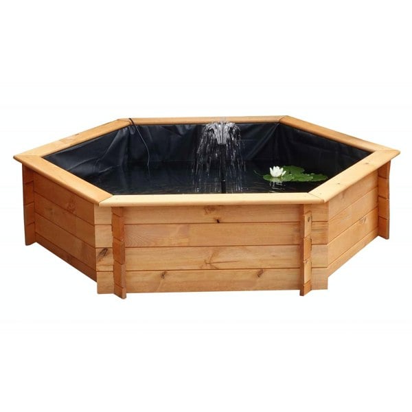 Promex Raised Hexagon Garden Solar Pond Set