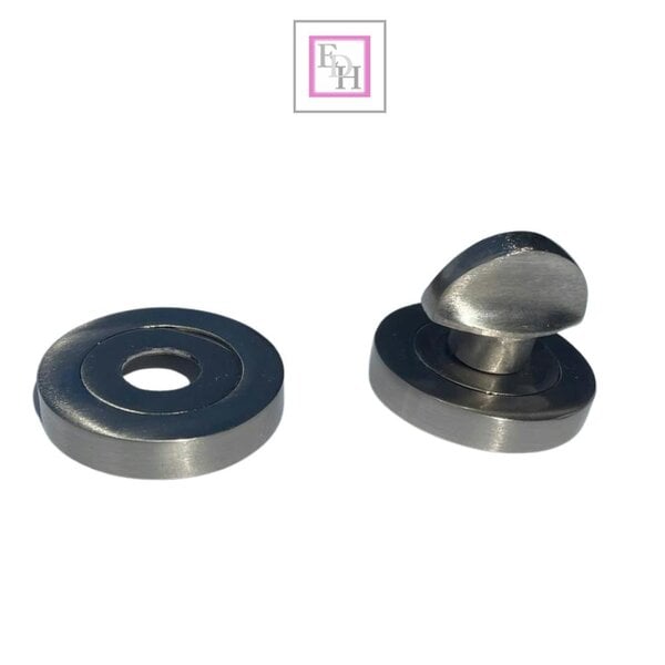 EDH Door Hardware Satin Bathroom Thumb Turn Lock WC Toilet Door Privacy Catch Fire Rated