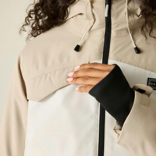 Dare 2B Womens Block Print Ski Jacket - White Pepper/Black