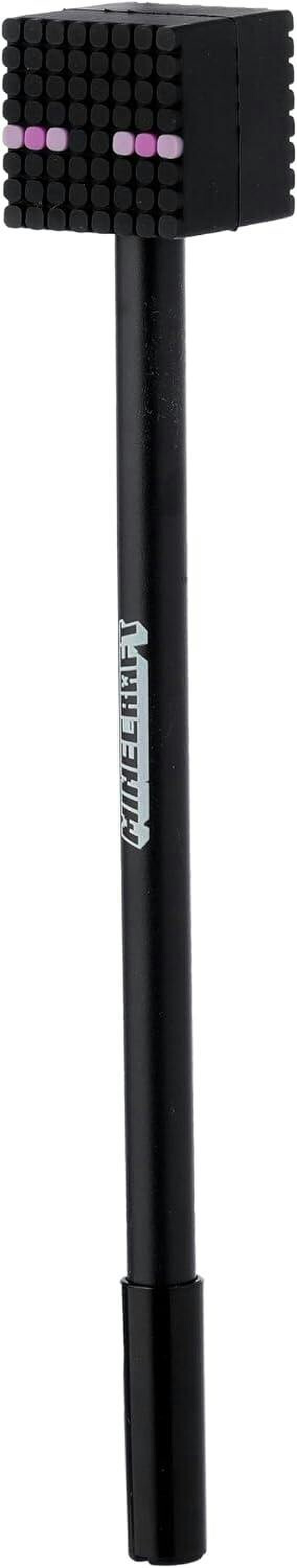 Puckator Minecraft Fine Tip Black Pens Silicone Toppers Set of 8
