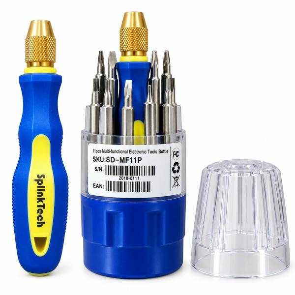 ATEK 11 Piece Precision Screwdriver Set Electronics Phone Laptop Repair Tool Kit