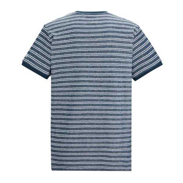 Regatta Mens Benlin Striped T-Shirt - Moonlight Denim/Grey-White - 