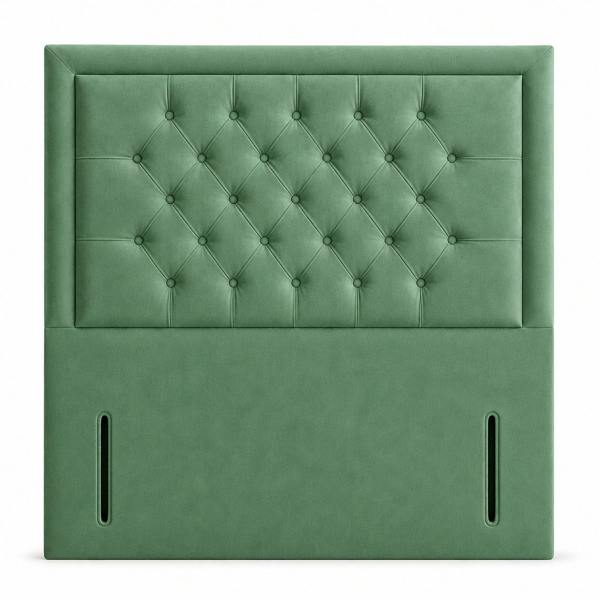 Great British Beds Princess Headboard - Green Plush