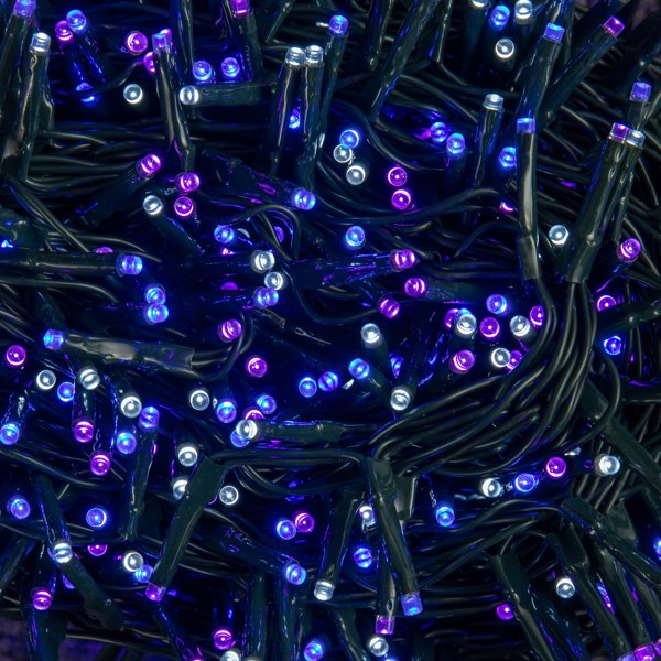 Samuel Alexander 6m 240 LED TreeBrights Christmas String Lights with Timer in Blue, Purple & White