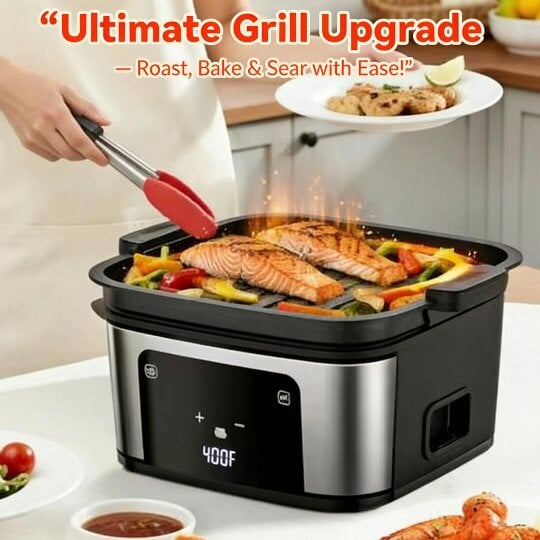 Havendro LCD Digital Air Fryer Pan-fried Steak Low Fat Oil free Oven Frying Kitchen Cook