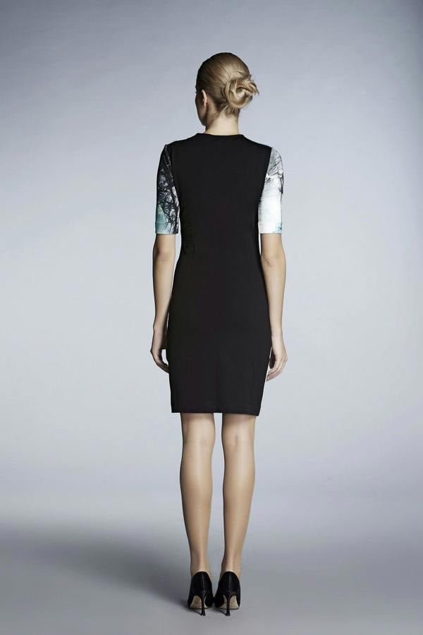 Rumour London Meribel soft jersey dress with landscape print