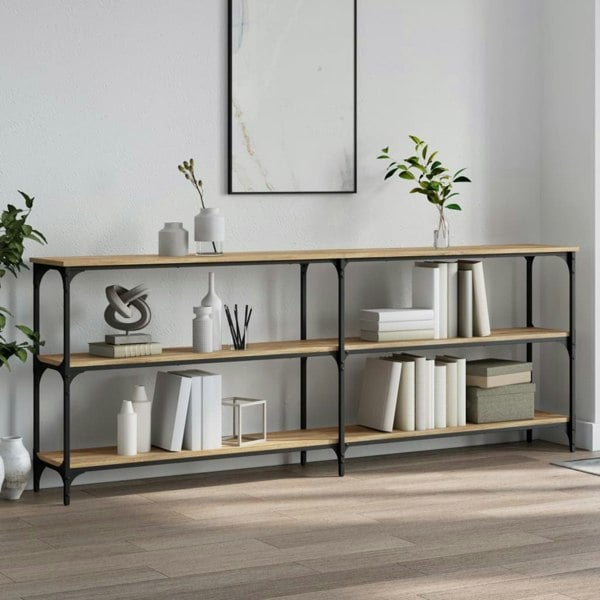 Berkfield Console Table Sonoma Oak 200x29x75 cm Engineered Wood