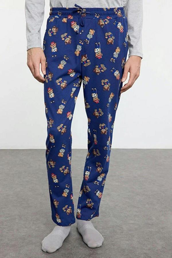 WOVCOR 2-Piece Teddy Bear Print Knit Pajama Set