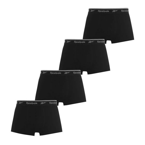 Reebok Mens Boxer Shorts (Pack of 4) - Black - 