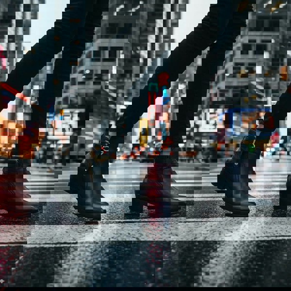 Pikolinos Daroca - Women’s Black Leather Bootie Heeled Biker Boots