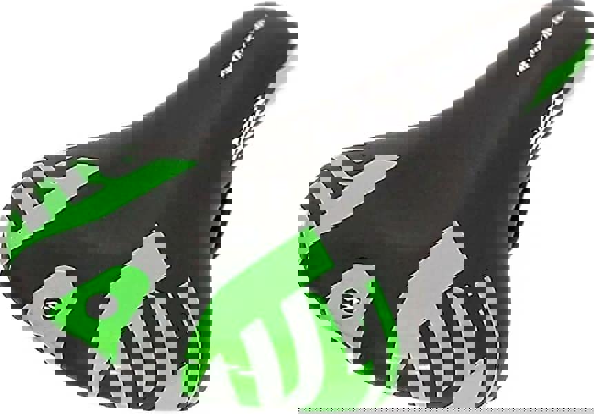 Awe Steel Rail Adult Foam Bike/Bicycle MTB Saddle Mens/Womens Green/Black