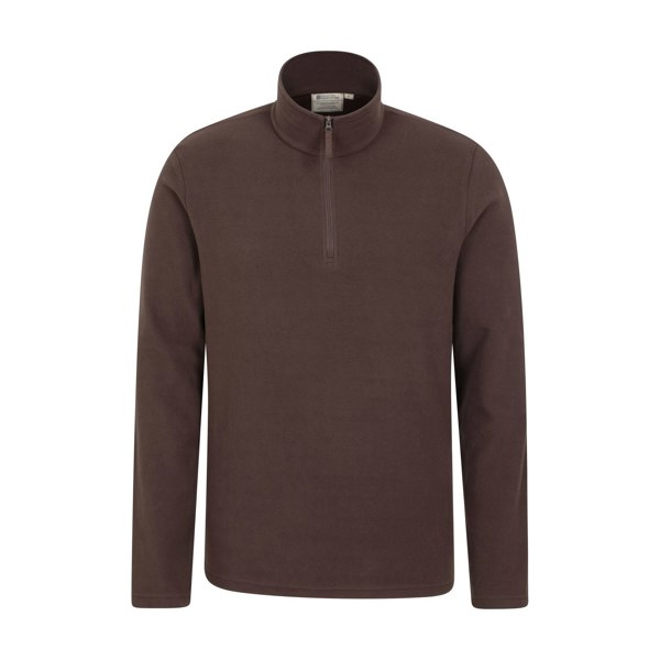 Mountain Warehouse Mens Camber II Half Zip Fleece Top - Brown