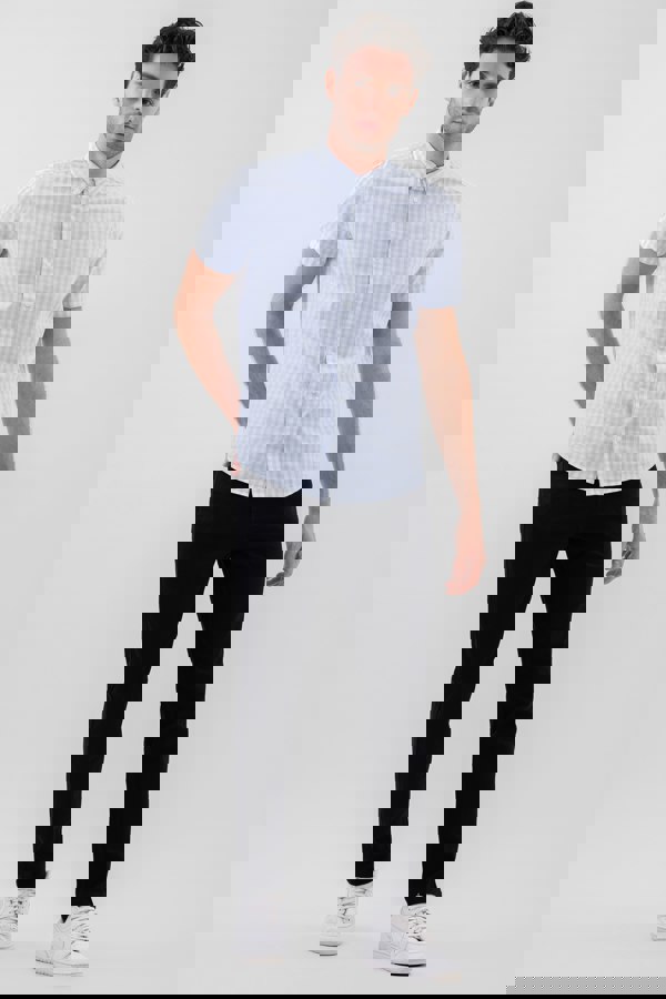 ENORSIA Men's Button Down Short Sleeve Shirt