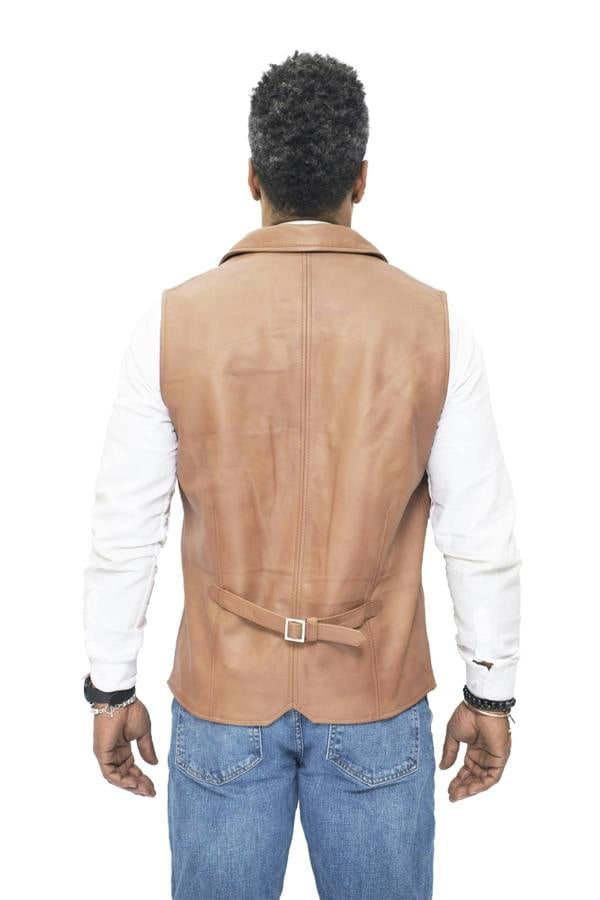 Infinity Leather Mens Smart Classic Leather Waistcoat-Bristol