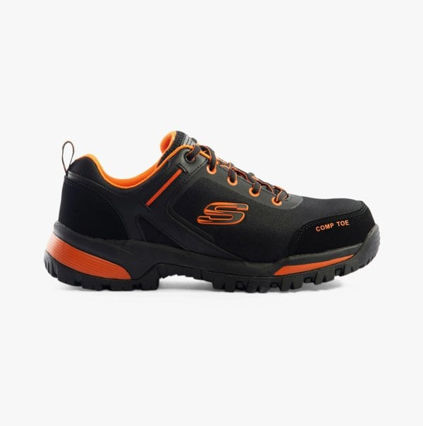 Skechers Work Skechers Work 200188EC GATLON Mens Safety Trainers Black/Orange