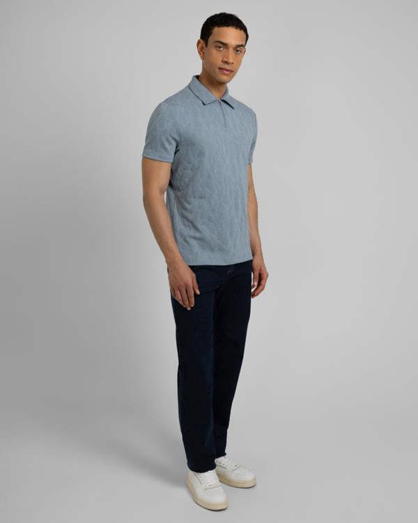 Steel & Jelly Norwood - Leaf Textured Polo Shirt