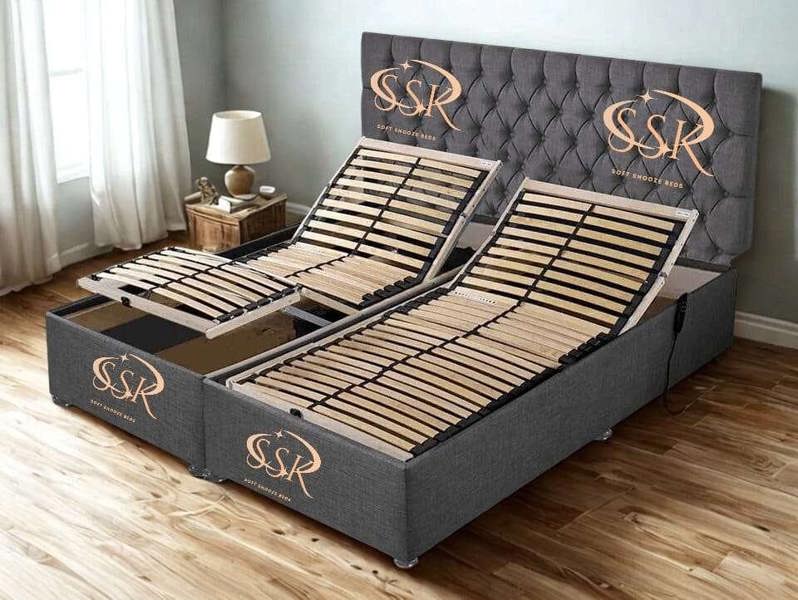 King Size (5ft (2*2'6)x 6ft) Electric Adjustable Bed With Memory Mattress