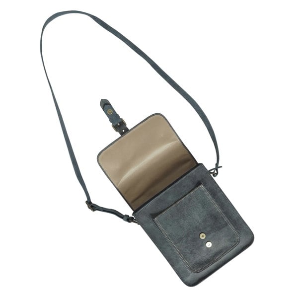 Real Hide Bags 'CAROLYN' Denim Distressed Real Leather iPad Tablet Crossbody Bag