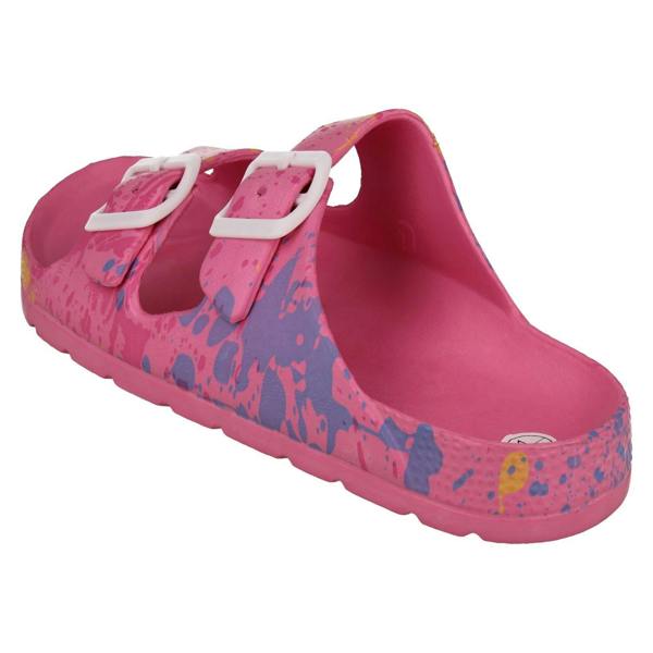Spot On Girls Spot on Flat 2 Buckle Mule Sandals/Slider H0377