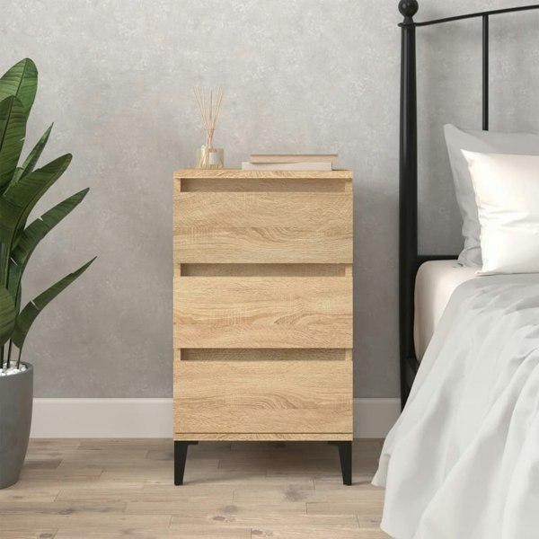 Berkfield Bedside Cabinet Sonoma Oak 40x35x70 cm Engineered Wood