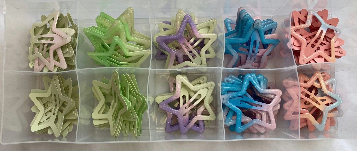 Gold Trip Sparkly Star Hair Grip Accessories Set