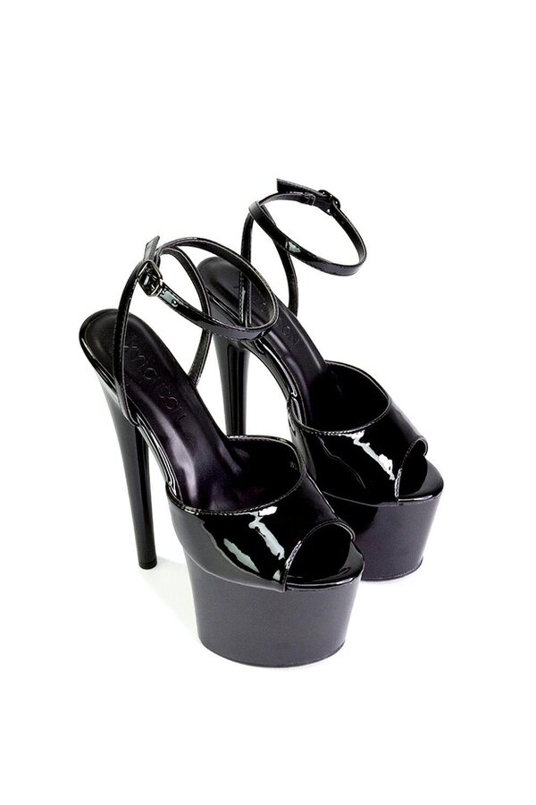 XY LONDON Strappy Peep Toe Stiletto High Heel Platform Shoes