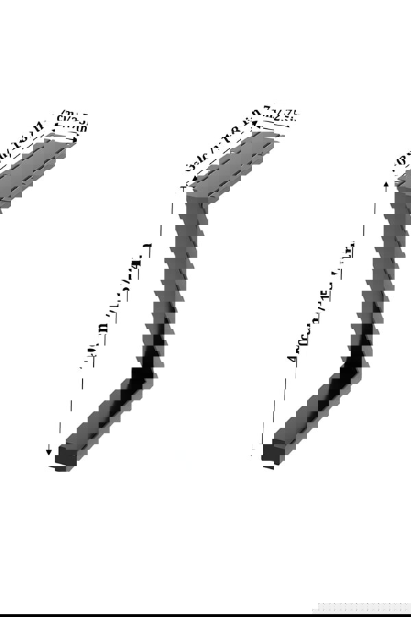 Living and Home 40cm/15.75 inch 2Pcs Black Z-shaped Anti-Slip Metal Table Legs Furniture Replacement Legs for Coffee Table, Bench