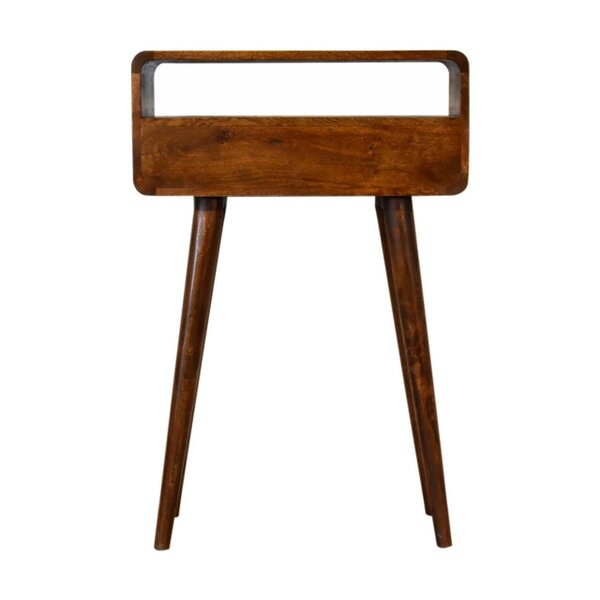 Wyld Haus Venzone Mini Chestnut Console Table 2 Drawers and Open Shelf