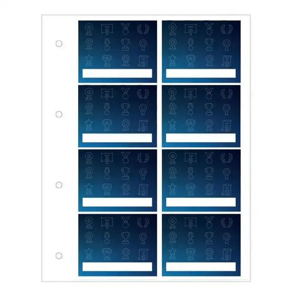 Blue gradient proud moments certificate templates in eight certificate holders case