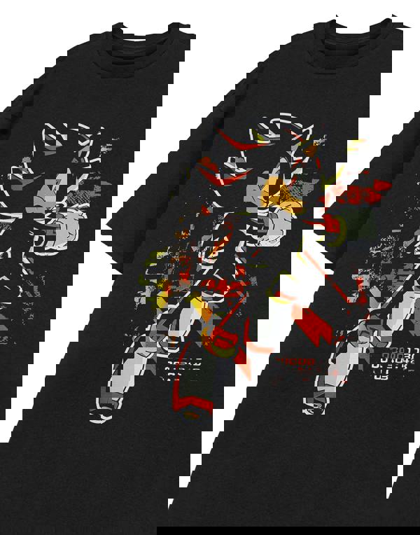 Sonic the Hedgehog Mens Black Shadow Paint Short Sleeved T-Shirt