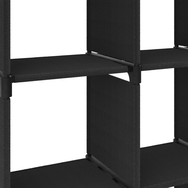 Berkfield 9-Cube Display Shelf Black 103x30x107.5 cm Fabric