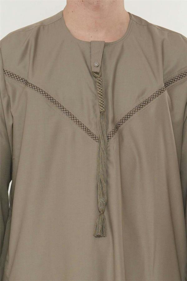 Infinity Leather Men's Eid Moroccan Thobe Robe Djellaba Ramadan Eid Jubba- HM10