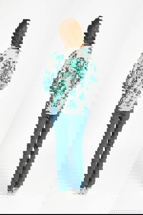 Mudflower Large Floral Print Lightweight Top