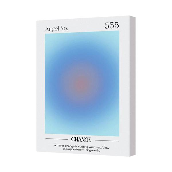 Benjamin Tate Design Angel Number 555 Change Canvas Art Print Wall Decor