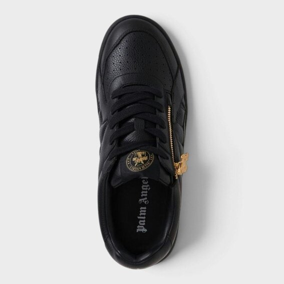 Palm Angels PA Side Zip University Sneakers Black Gold