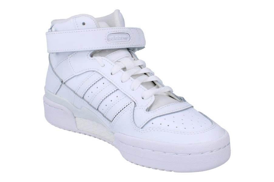 Adidas Forum Mid Junior Trainers Sneakers  FZ2086 - White White White Fz2086 - Photo 3
