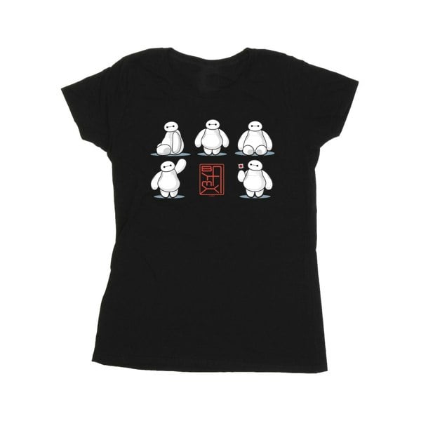 Disney Womens/Ladies Big Hero 6 Baymax Many Poses Cotton T-Shirt - Black