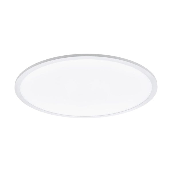 Flush Ceiling Light Colour White Shade Round White Plastic Bulb LED 30W Included Loops