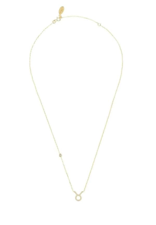 Zodiac Star Sign Pendant Necklace Gold Taurus - LATELITA Necklaces