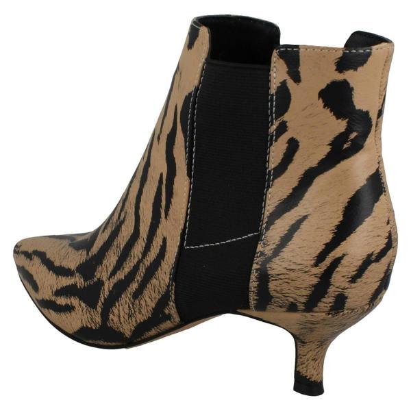 Spot On Ladies Spot On Animal Print Ankle Boots F51118