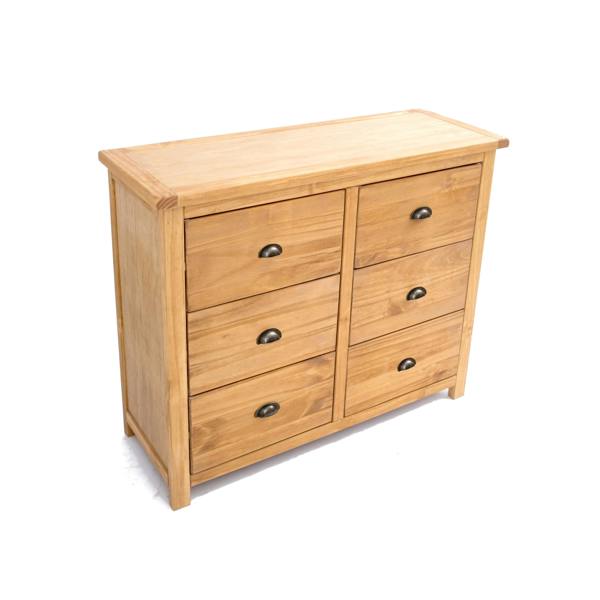 Cabinet Bits Lugo 6 Drawer Chest of Drawers Brass Cup Handle